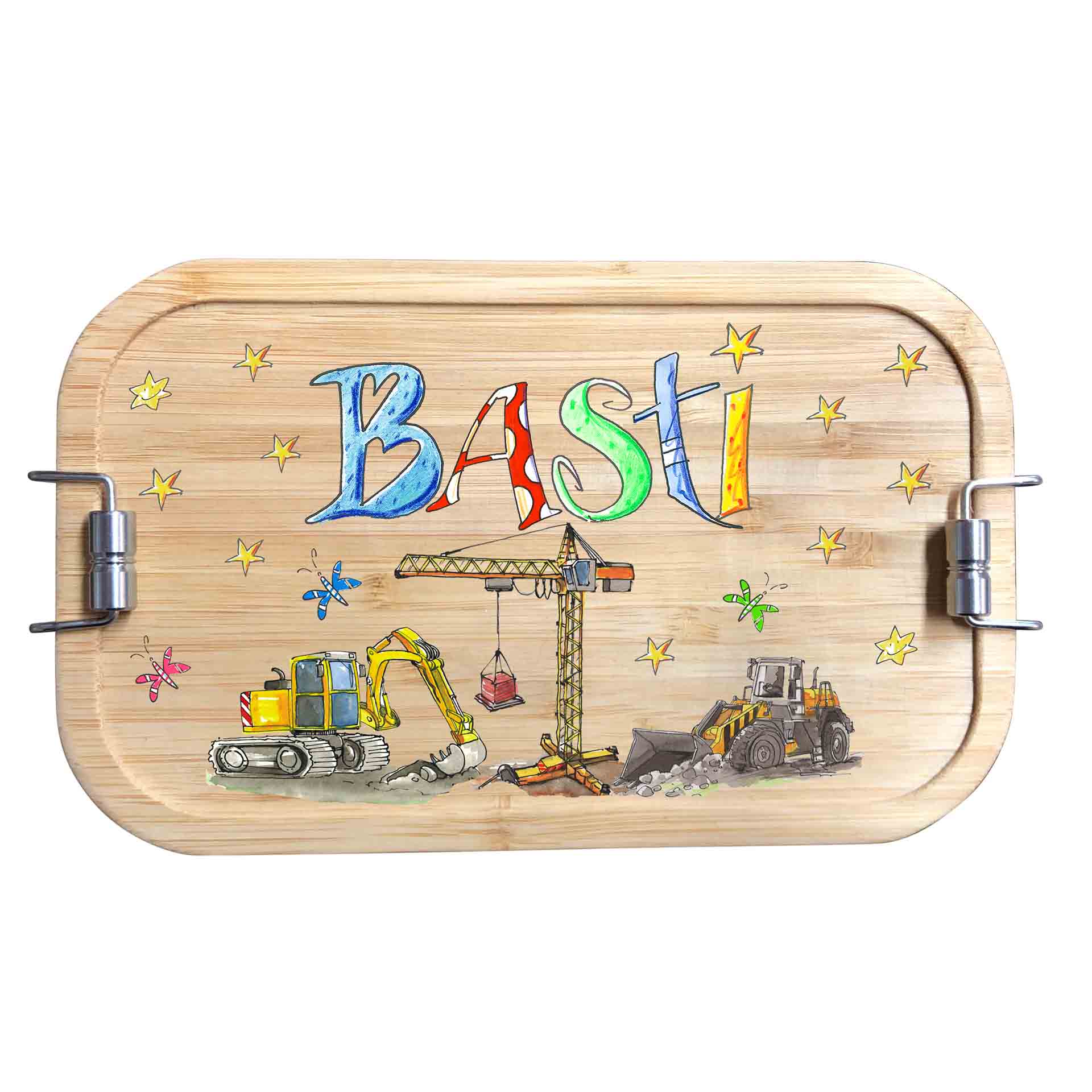 Bambus Brotdose - Baustelle