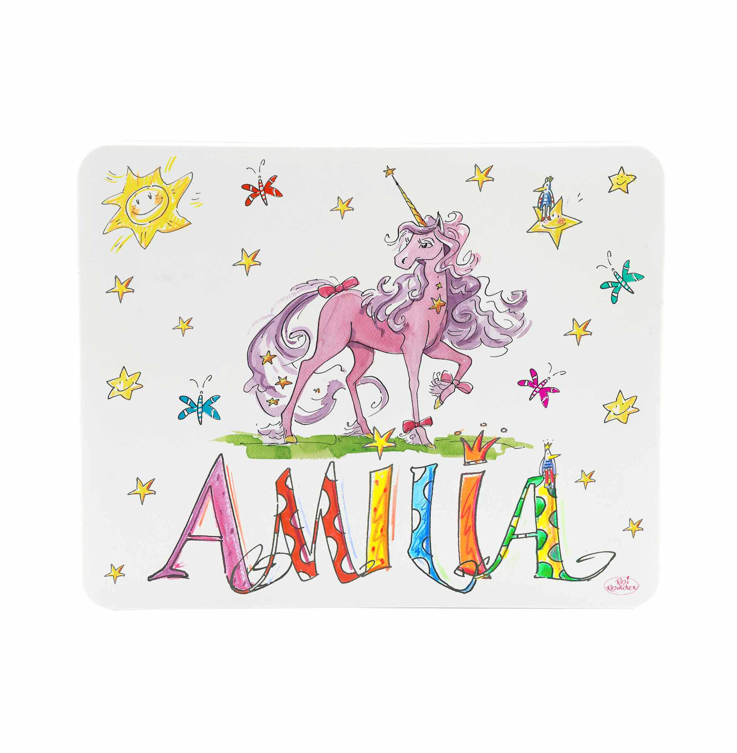 Frühstücksbrettchen Einhorn Rosa