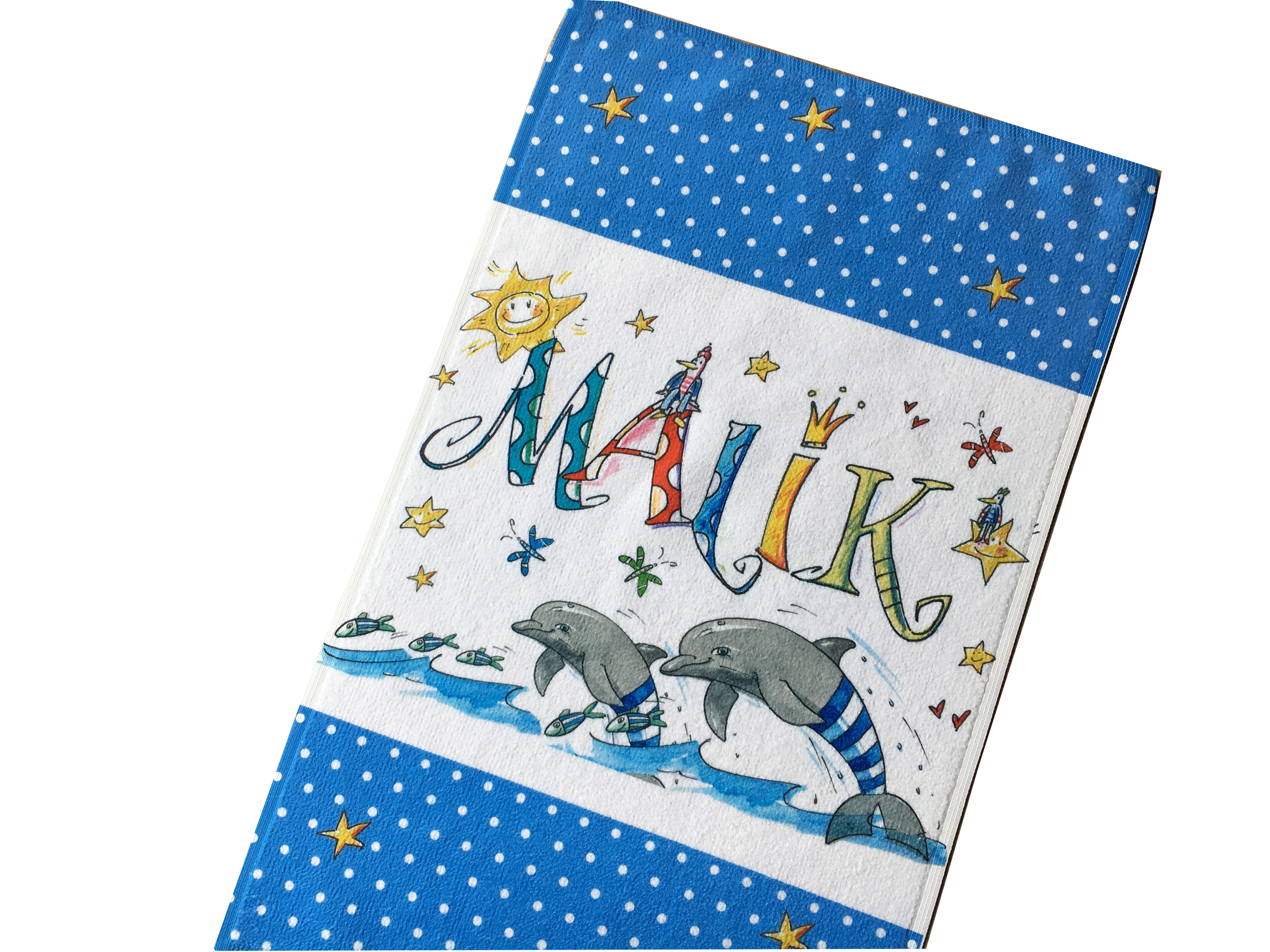 Kleines Handtuch Delfine, 30 x 50 cm