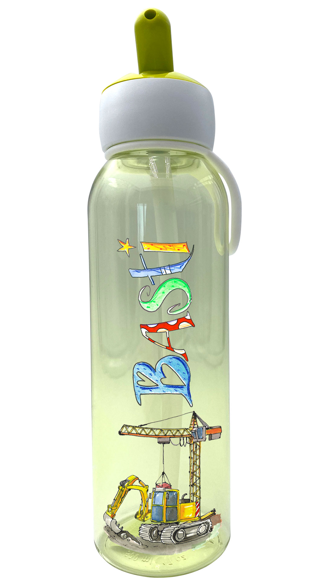 Trinkflasche Flipup, Baustelle