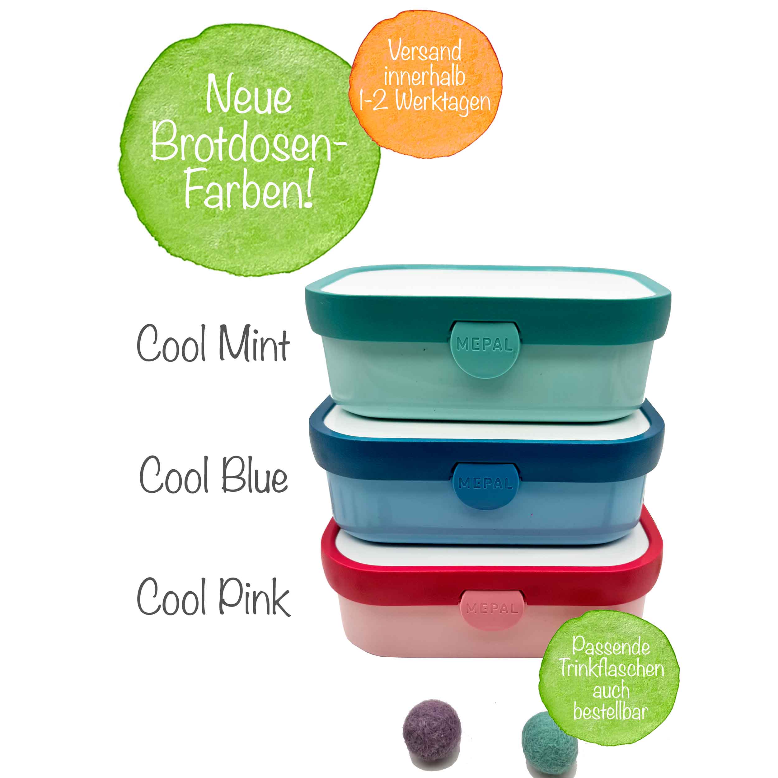 Komplettset 3 Kindergarten Einhörner