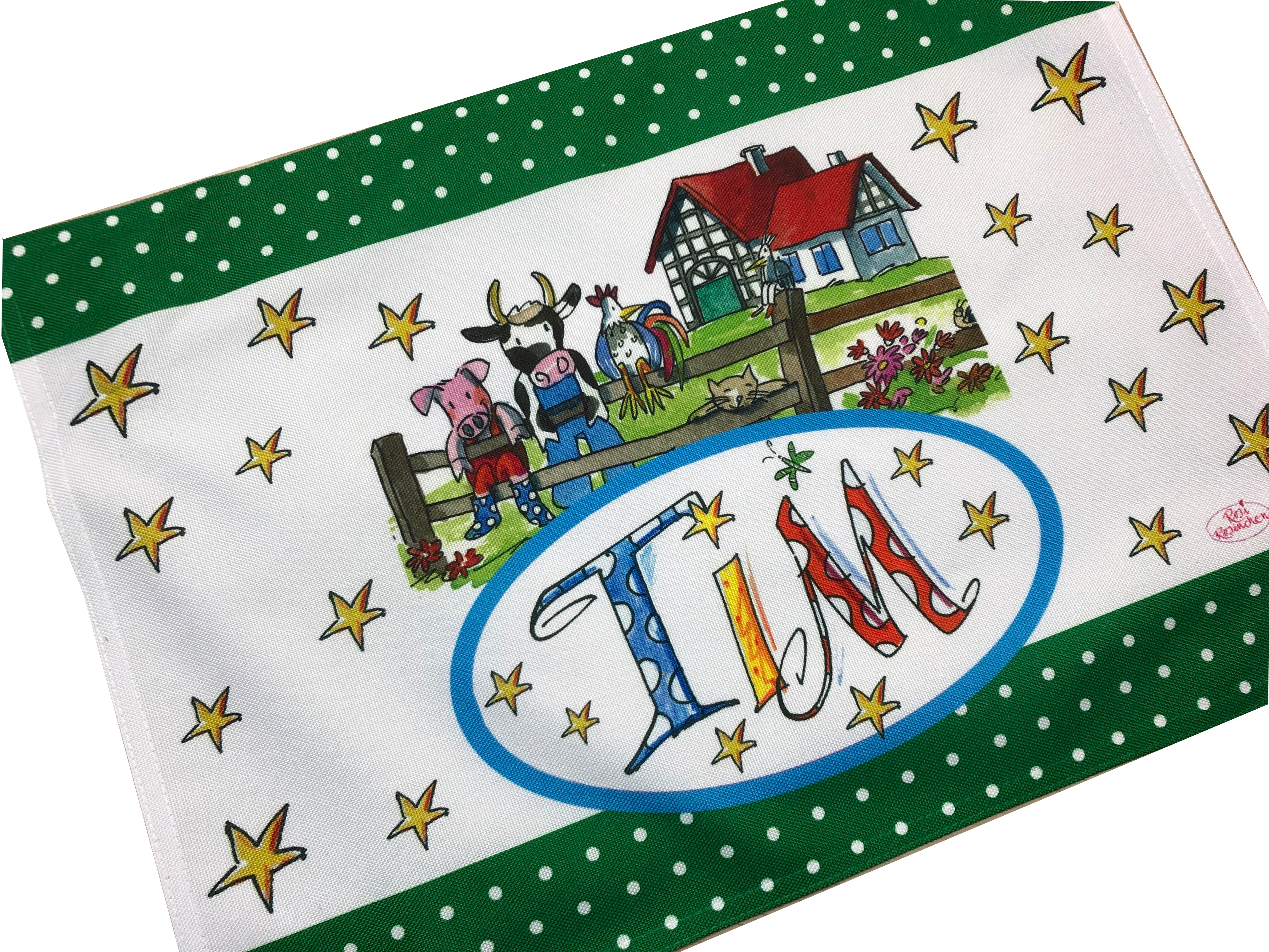 Tischset Bauernhof, personalisiert