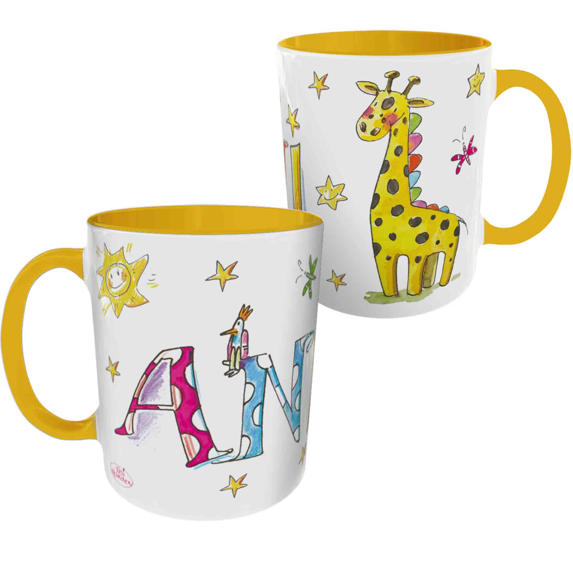 Tasse Giraffe, Keramik Tasse, RosiRosinchen