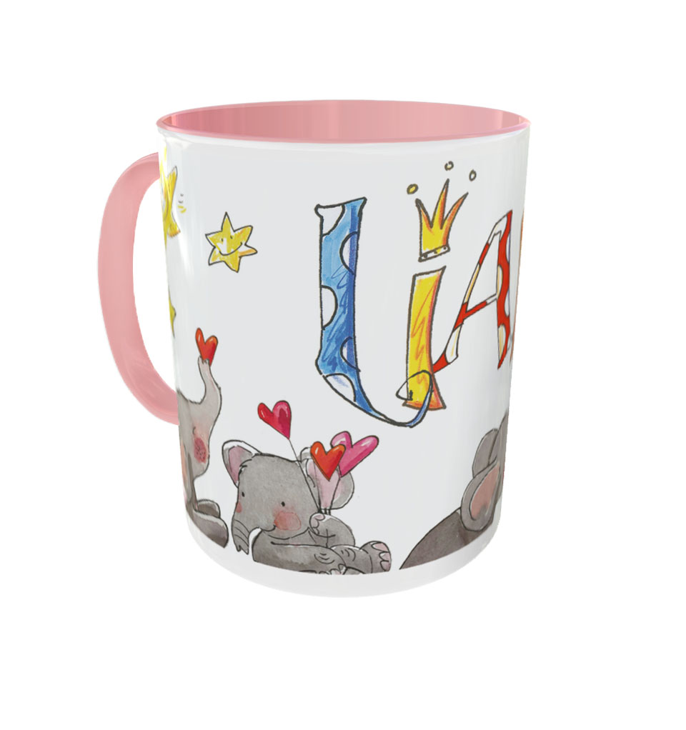 Tasse Elefant3, Keramik, Tasse mit Namen, RosiRosinchen