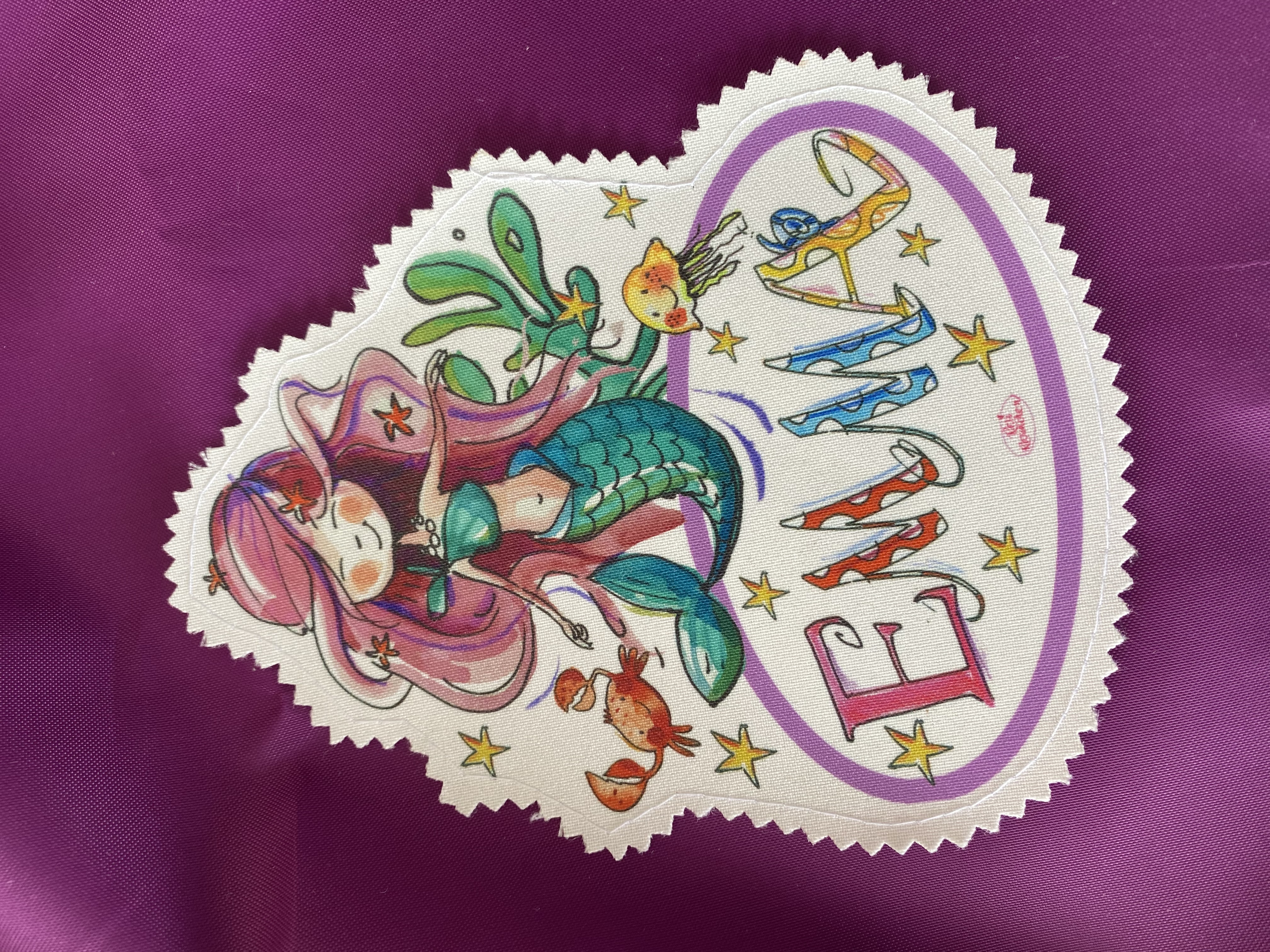 Aufnäher klein, Pferd mit Fohlen