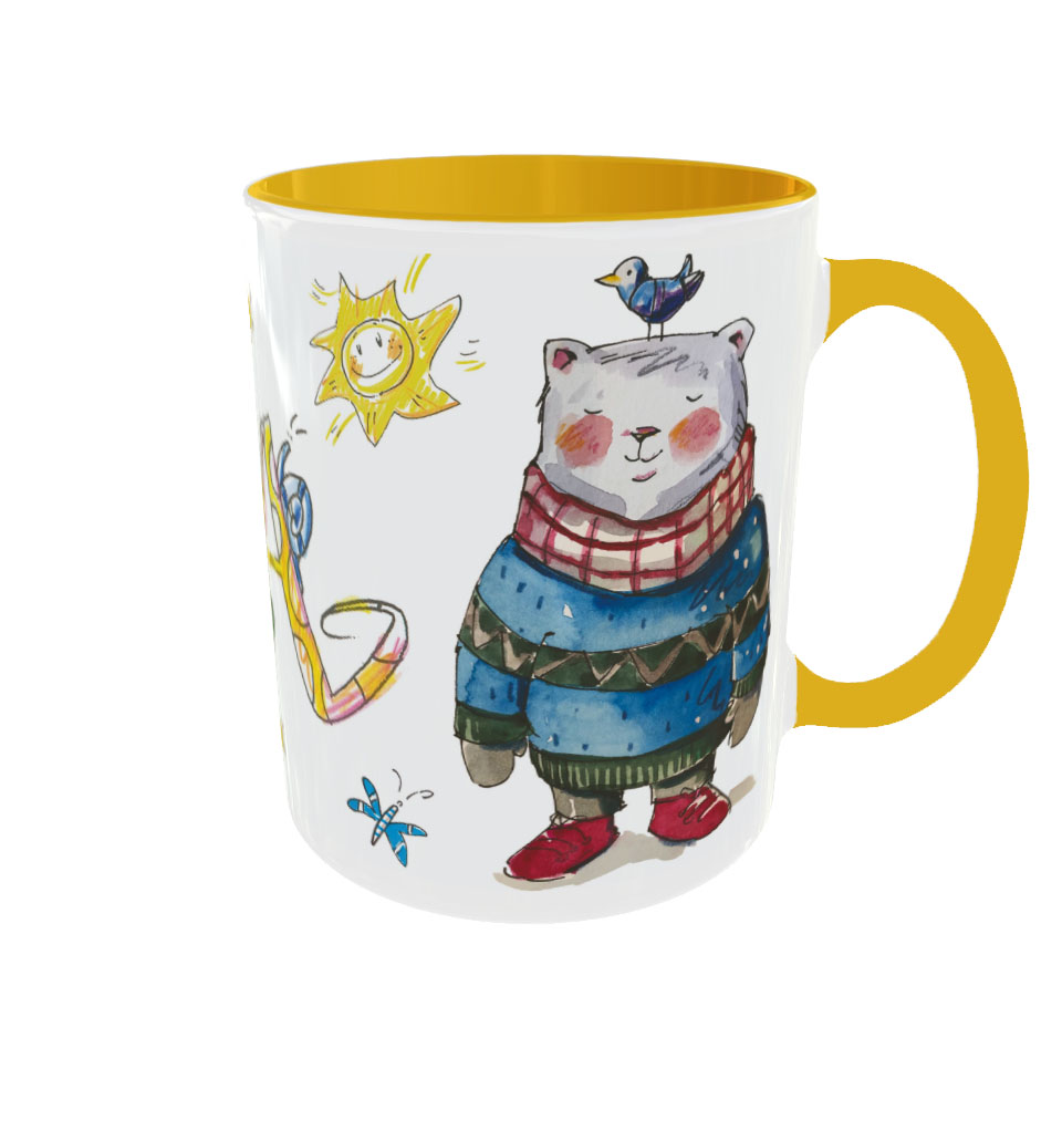 Tasse Bär3, Keramik , Tasse mit Namen, RosiRosinchen