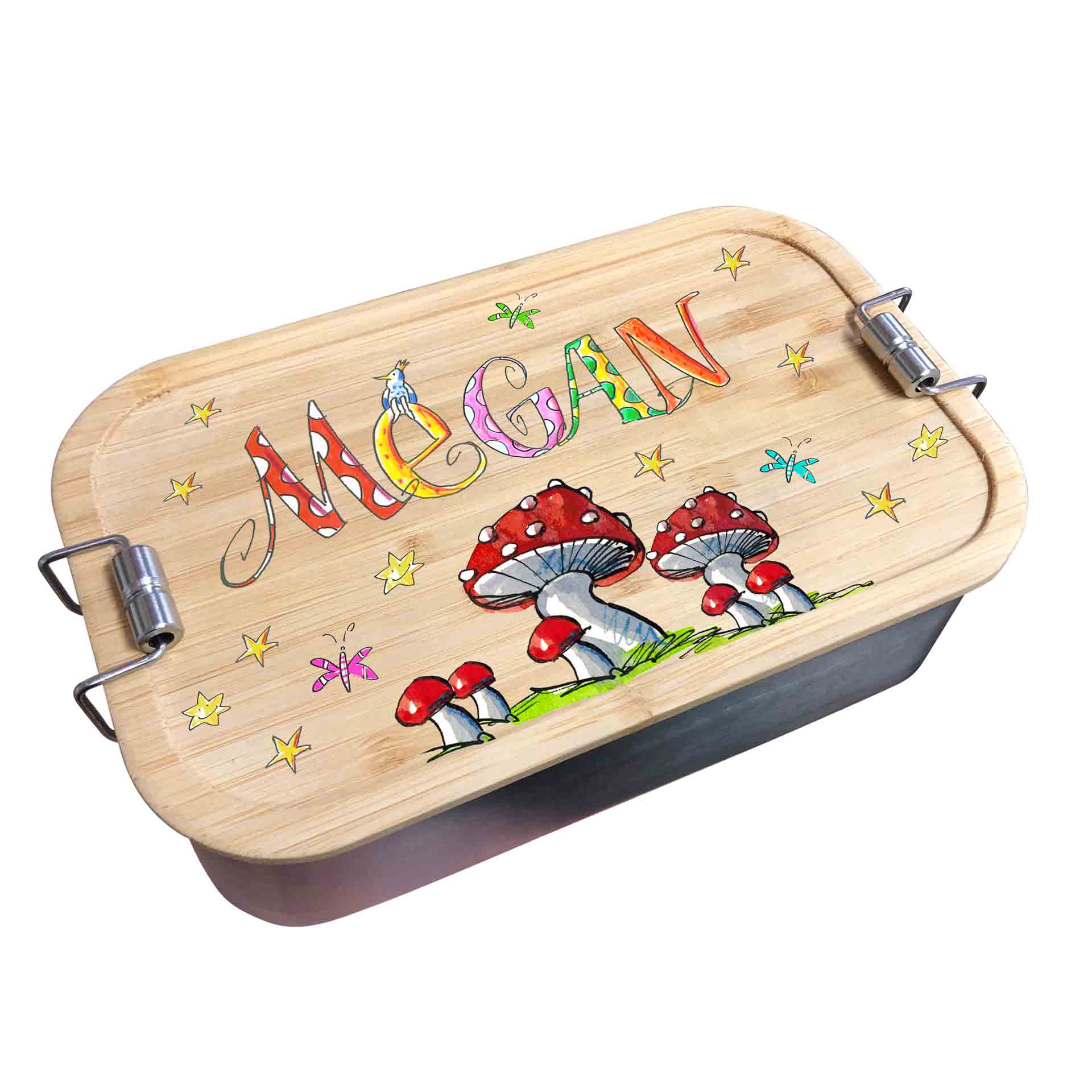 Bambus Brotdose - Glückspilze