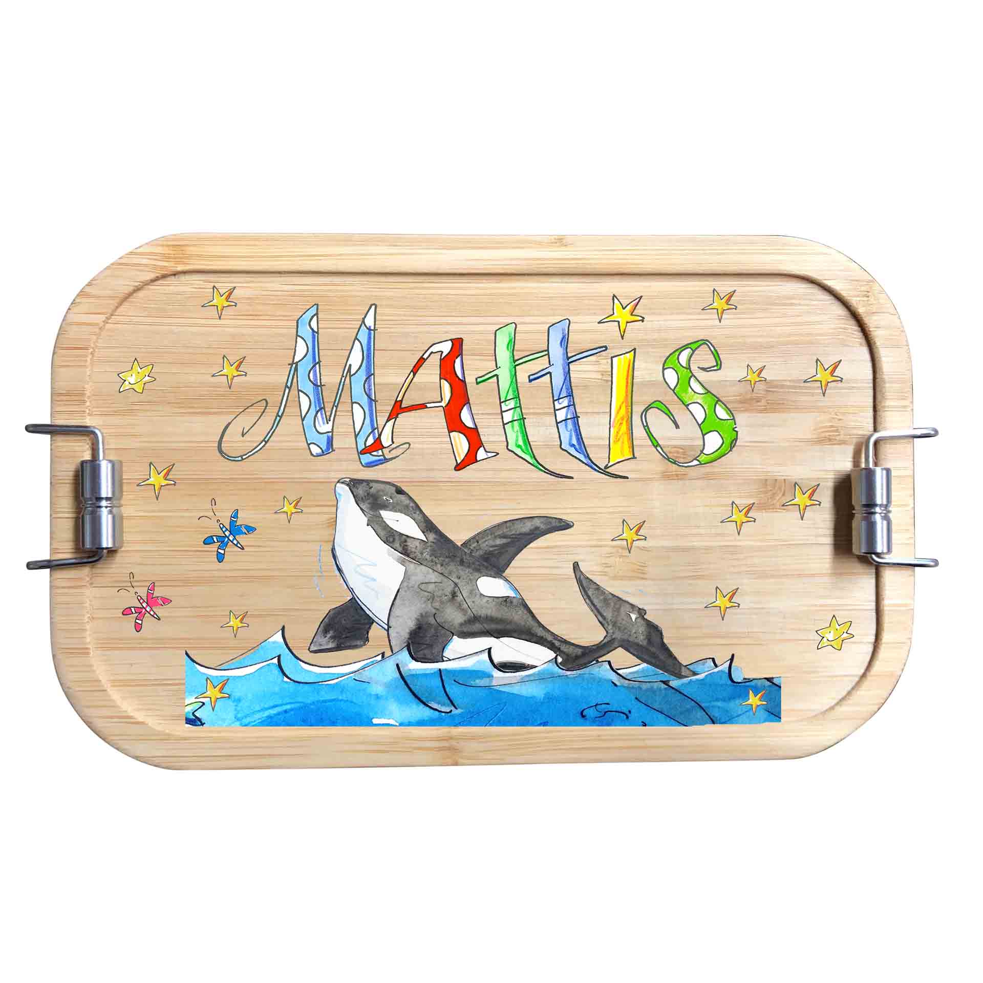 Bambus Brotdose - Orca