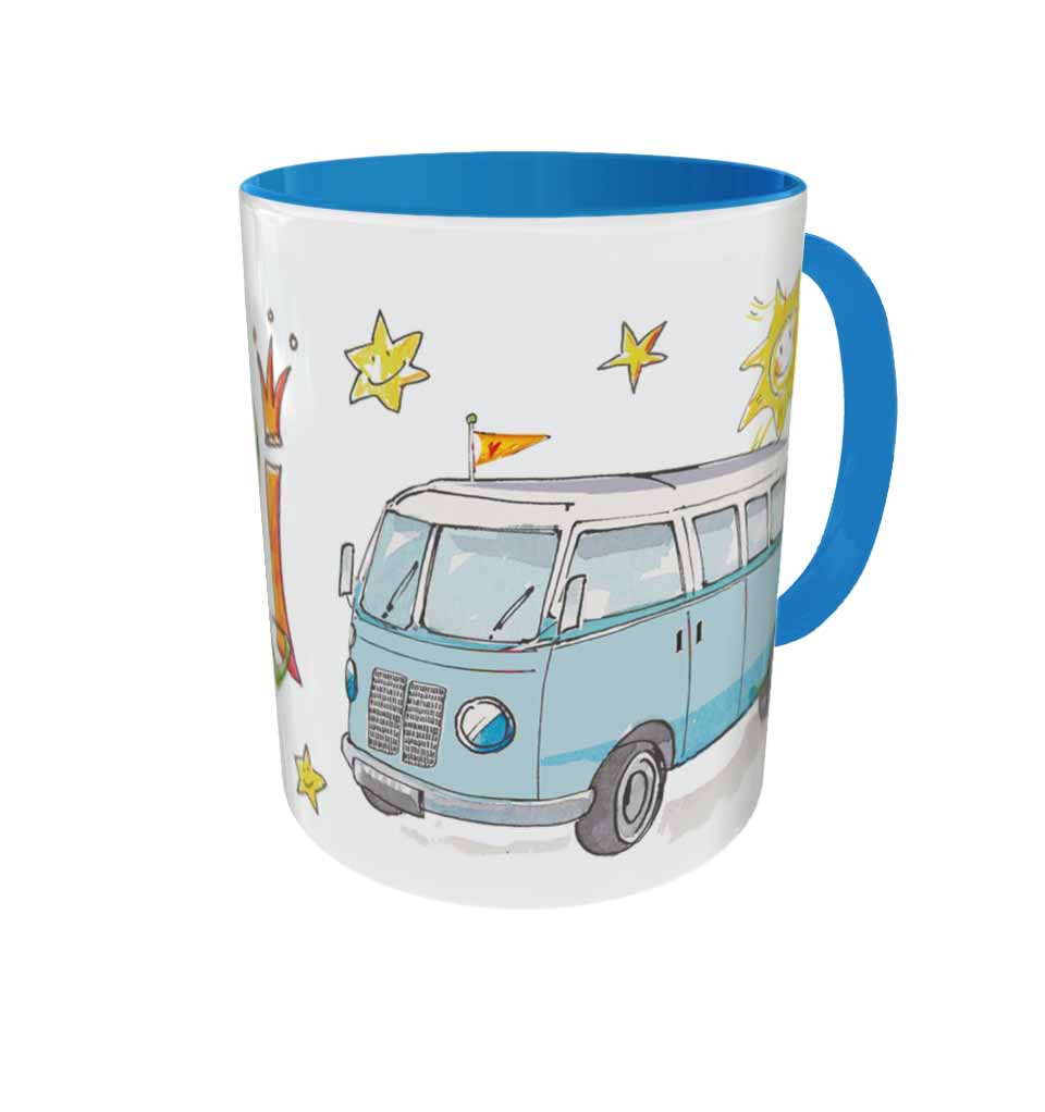 Tasse Bus, Keramik, Tasse mit Namen, RosiRosinchen