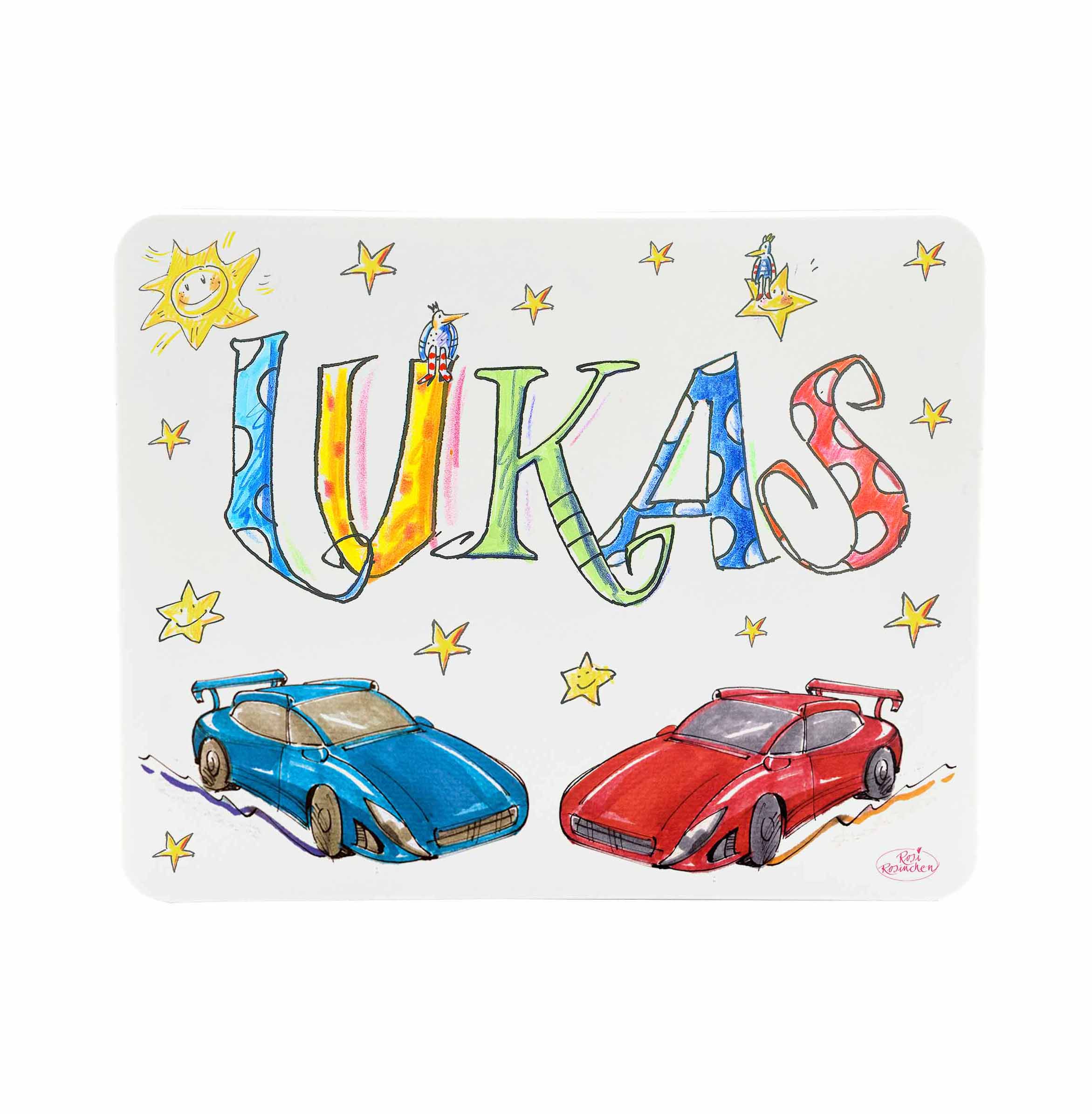 Frühstücksbrettchen Rennauto