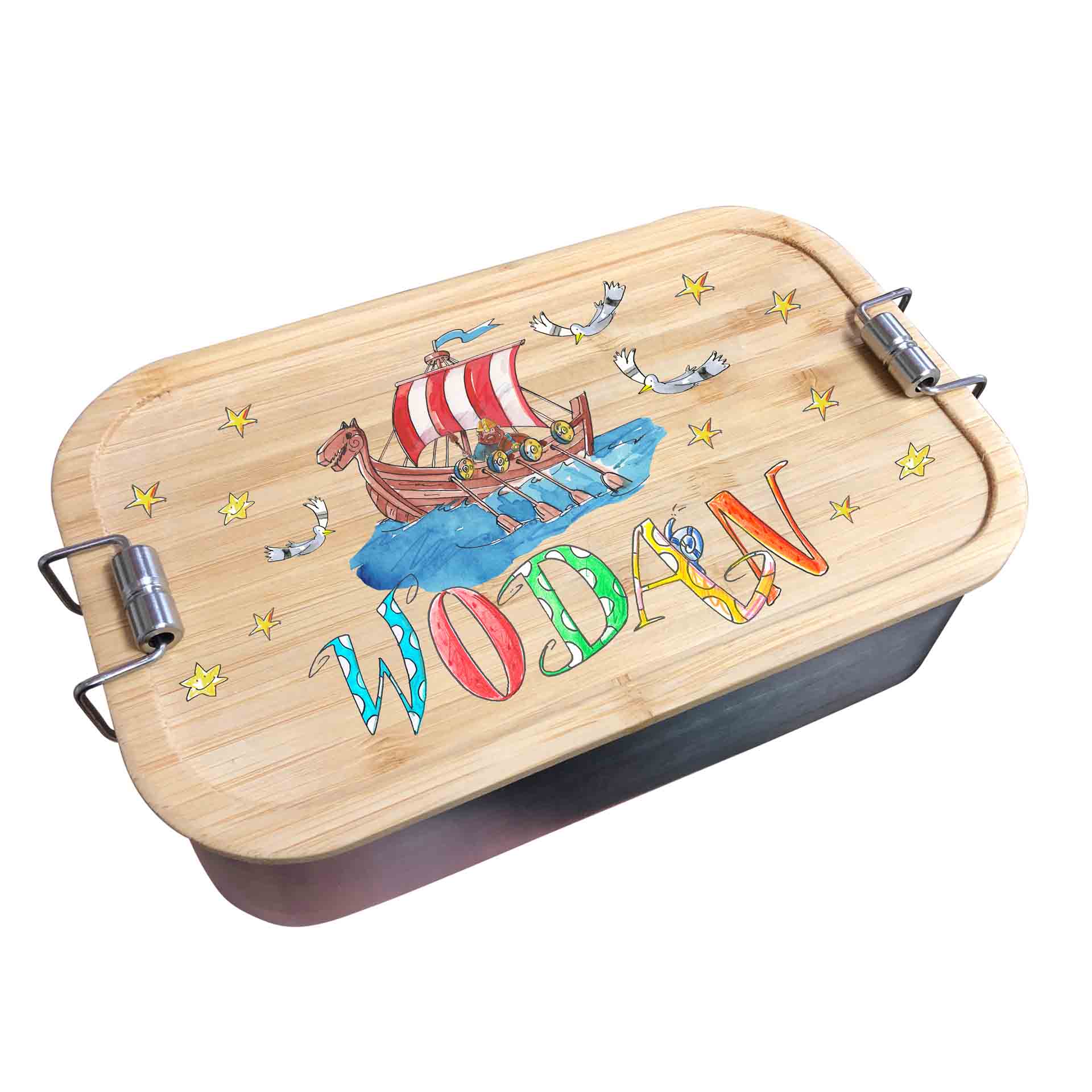 Bambus Brotdose - Wikinger